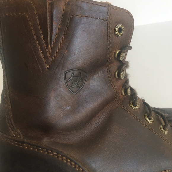 Ariat Heritage Lacer II Boot Leather Brown Moto Western Distress Size Women's 9 - Picture 3 of 9